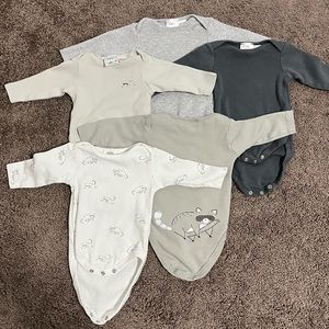 ZARA 3-6 month long sleeve bodysuits